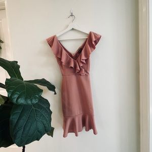 PrettyLittleThing Pink Pleated Mini Dress